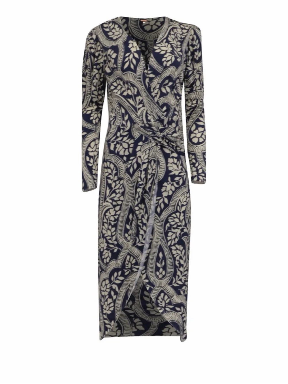 Johanna Ortiz Midnight Blue Spice Mary Hunter Midi Dress Size 6